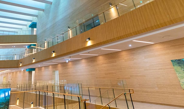 EWHA Hospital in Korea, Brown Travertine Tiles