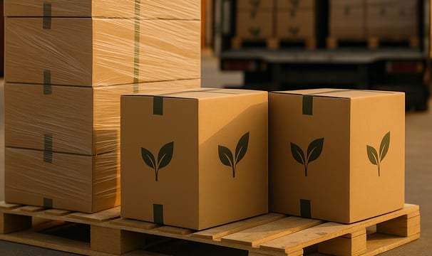 Boxes or Royal Market products ready to be shipped