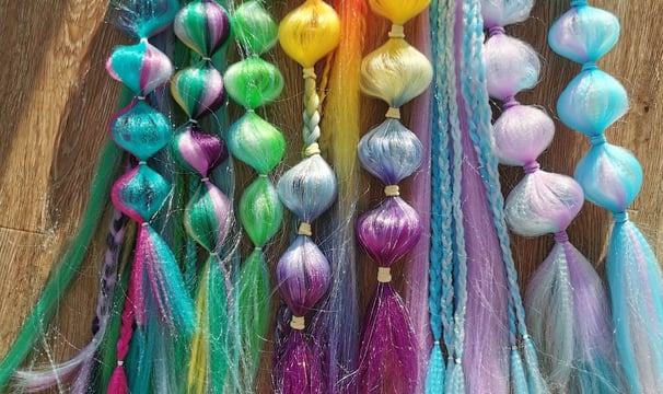 Handgemachte Bubble Hair Strähnen Kinderschminken Pinselbunt Pinneberg