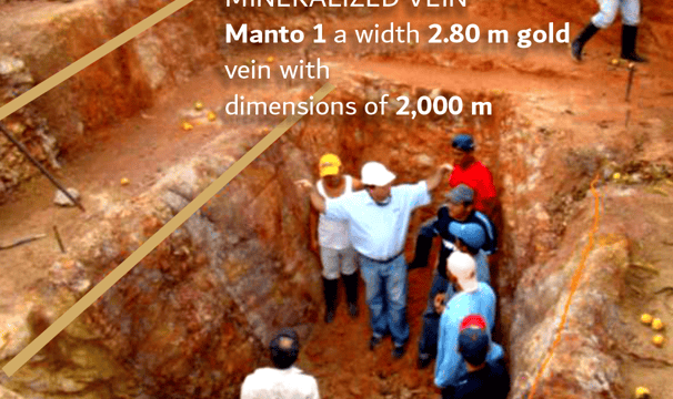 Yacimiento aurifero, reservas inferidas de 1.700.000 onzas triy