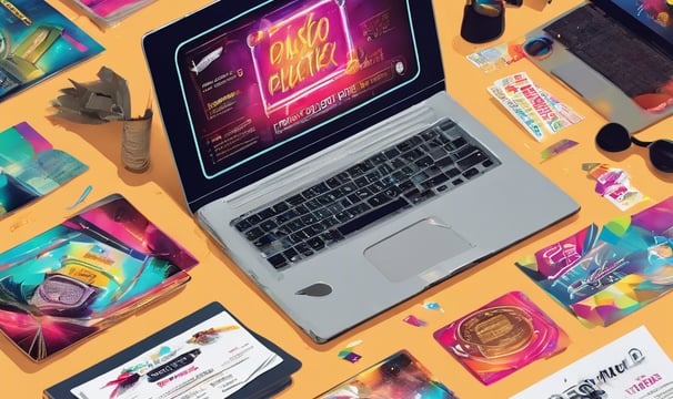 Création d'identité visuelle complète, incluant design de flyers, cartes de visite, et sites web per