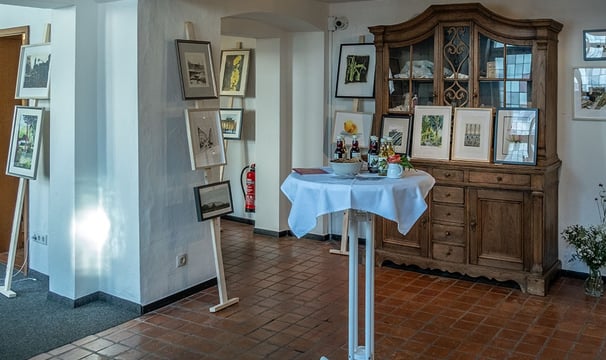 Blick in die Ausstellung im Beginenhof in Kalkar