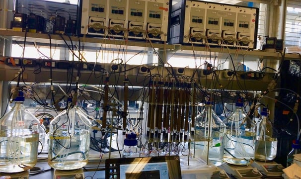 Sand Column Mesocosms studing microbial methane oxidation