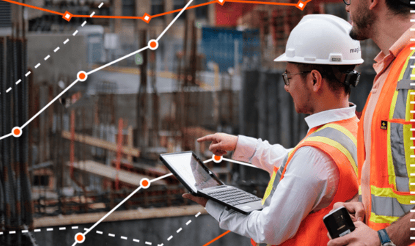 An architect checking construction site