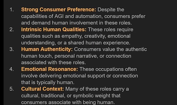 occupations that will be resistant to artificial iintelligence taking over