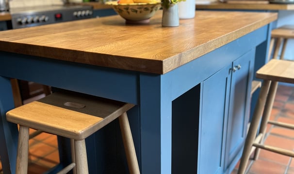 Painted Island Unit in Kitchen