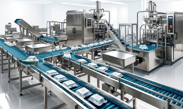 a factory producing a variety of products in a factory