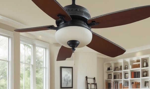 Hunter service centre in hyderabad a ceiling fan with a ceiling fan in a living room