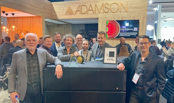 Adamson Systems Engineering VGt winning an award at ISE 2025