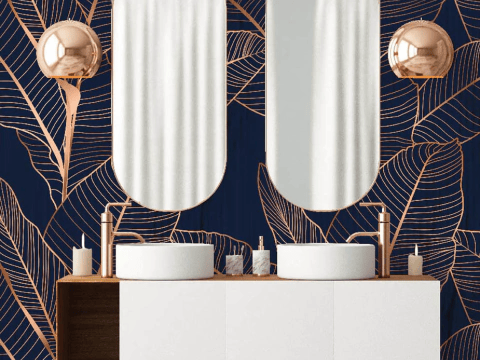 Vinilo empapelado baño