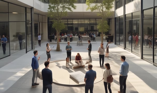 The word 'BLACKROCK' is displayed in bold, metallic 3D letters with a reflective effect, set against a light green background. The letter 'B' is stylized to resemble the Bitcoin symbol.