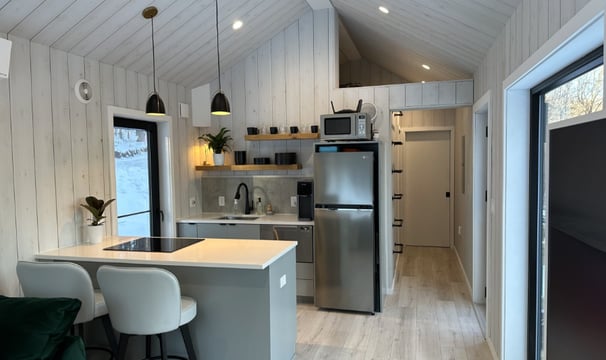 Modern prefab modular tiny home kitchen by top builders