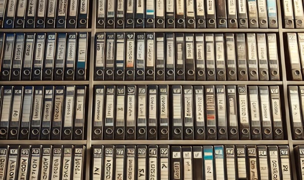 A videotape library.