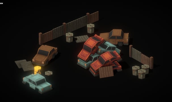 Modelo 3D de Carros - Cars