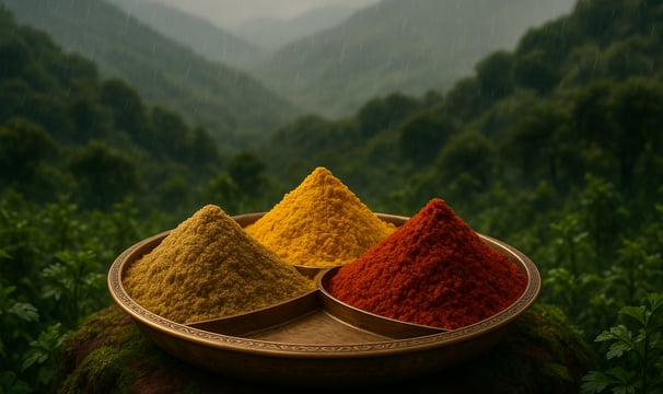 Chilli Powder, Turmeric Powder, Coriander Powder