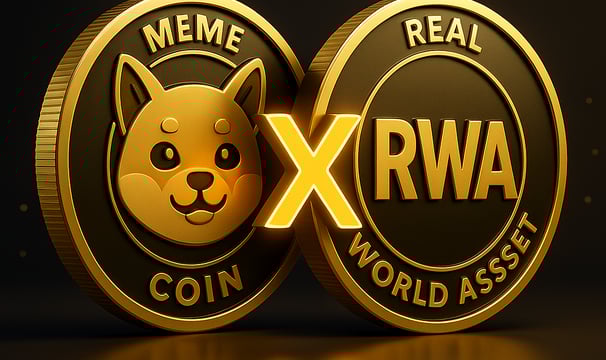 a gold coin with a dogie face and a real coin
