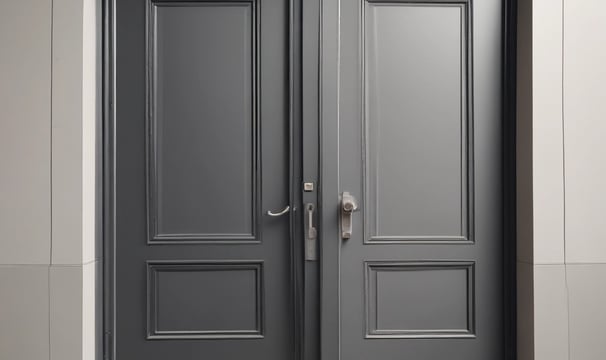 A paint roller covered in pink paint is pressing against a white wall. The roller appears to be in mid-action, with the paint on the roller appearing thick and textured.