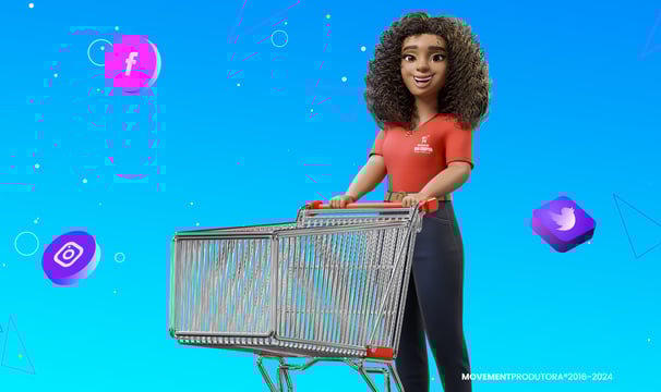 mascote 3D animação 3D