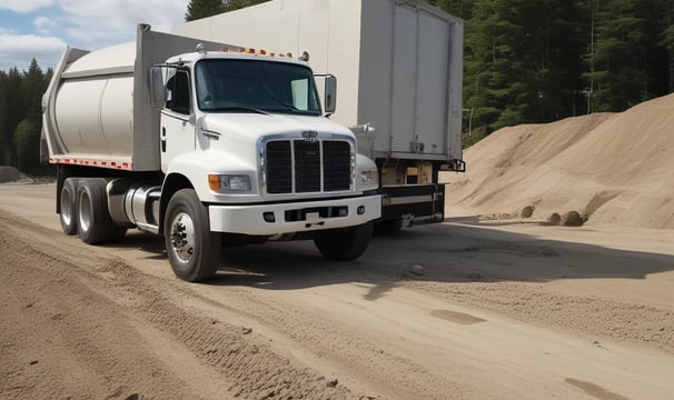 a truck with a tankless water tank on it