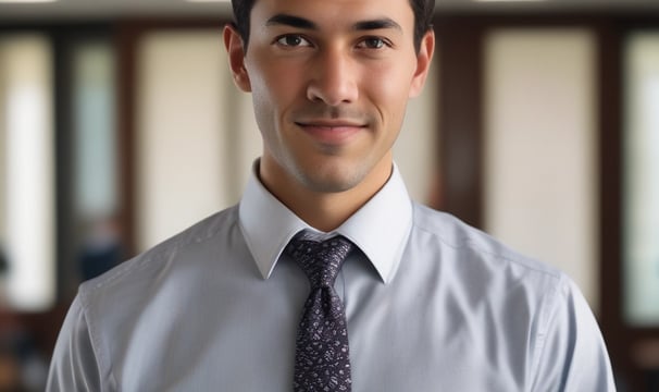 A digital profile screen viewed on a web browser, showcasing a user's account on a platform. The profile includes a photo of a person, details about their job as a Software Engineer, and professional achievements. There is also a description of their developer skills and project experiences. The GitHub interface shows navigation tabs along the top and profile details in the main content area.