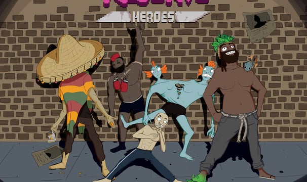 Reserve Heroes Cover Image. From left to right: Darito, Dada 5000, Master Dong, Willseek, Yamon