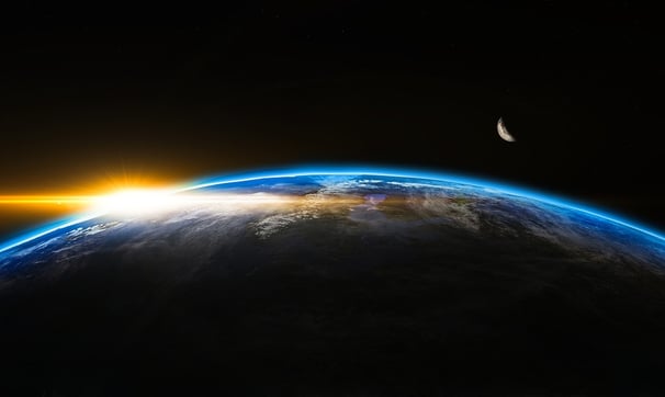 Visão do planeta Terra no Espaço