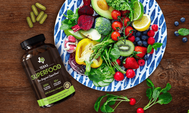 Texas Superfood formulated with 55 organic items.