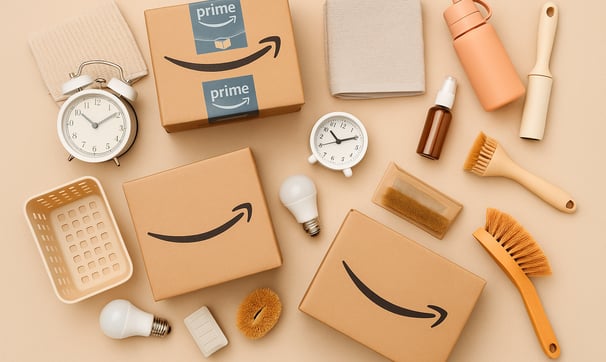 Amazon finds for moms - home essentials flat lay