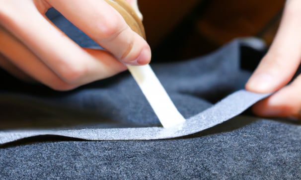 Gluing cloth with adhesive tape for clothes