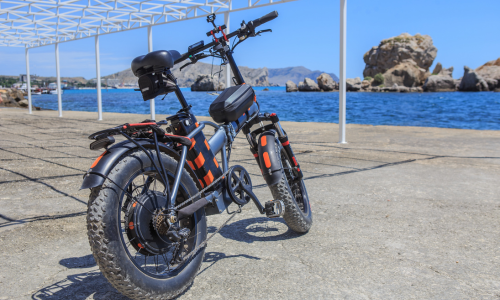 a bicycle with a helmet on it