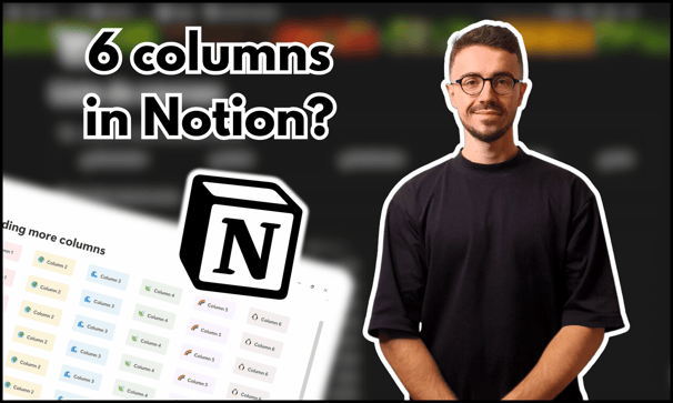 how to create 6 columns in notion