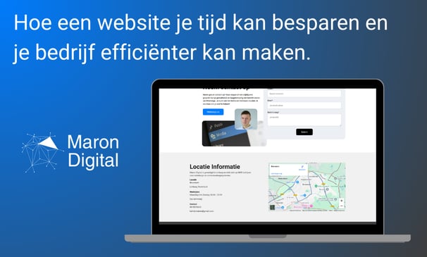 a laptop computer screen displaying a website page with a map of the area