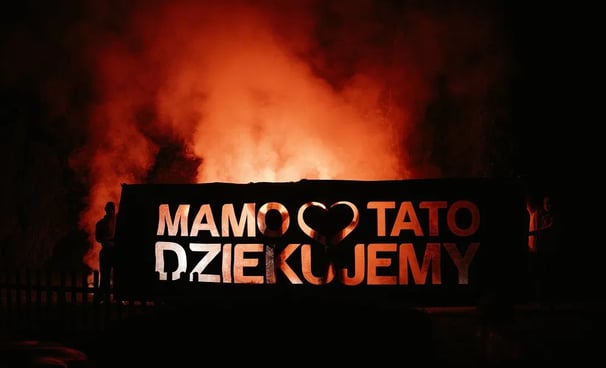 pirobaner mamo tato dziękujemy podziękowania dla rodziców podświetlany napis