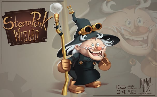 Steam Punk Wizard Character design project