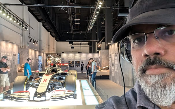 Salman Abedin at the F1 exhibition in Toronto