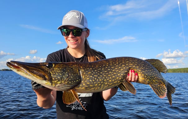 Swedish fishing triumph: personal best catch, a pike.