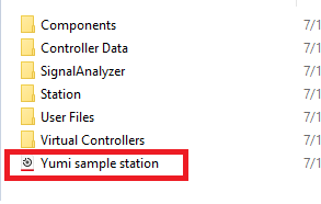 Yumi sample robot station
