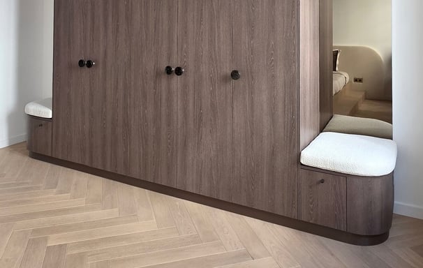 banquettes sur mesure en laine bouclé 