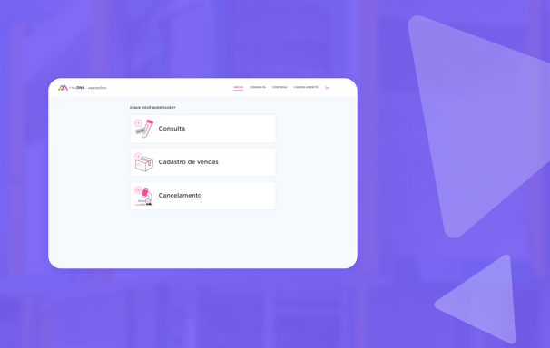 Home do produto interno de operações em farmácia meuDNA