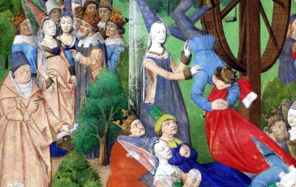 The lady fortune, from Boccacio manuscript