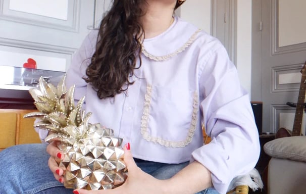 chemise en tissus recyclée kitsch