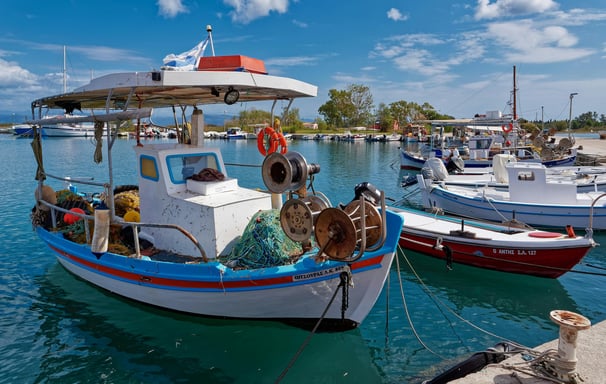 a boat with a boat in the water