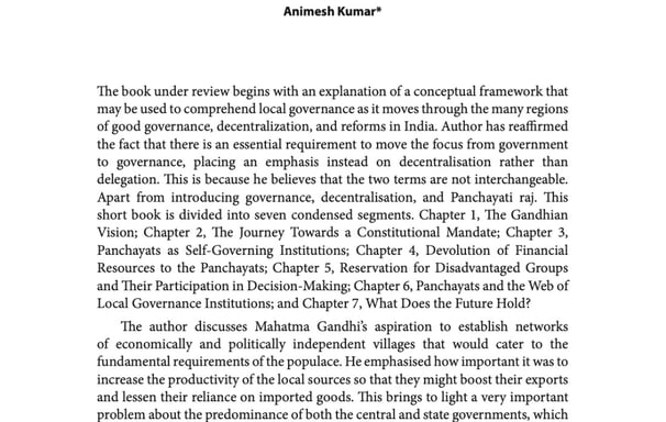 PANCHAYATI RAJ: Oxford India Short Introduction