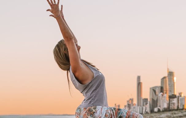 A woman practicing Yoga for a Healthy Lifestyle