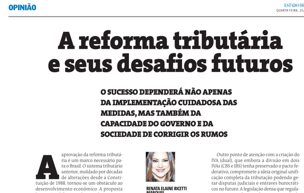 Artigo no jornal Estado de Minas