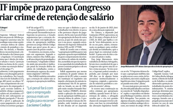 Reportagem no Valor Econômico