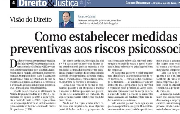 Artigo no Correio Braziliense