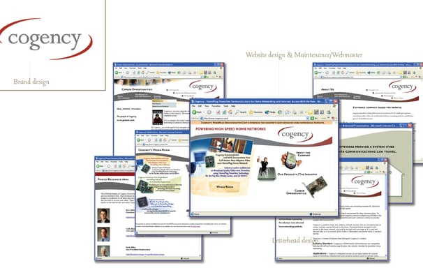 une capture d'écran du site Internet de Cogency Semiconductor