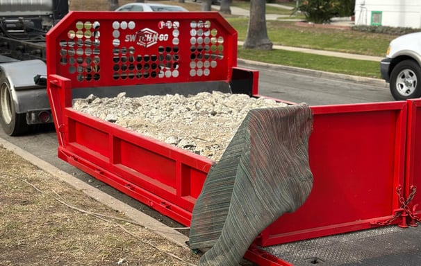 5 ton dumpster for dirt, sod, and mix inert material