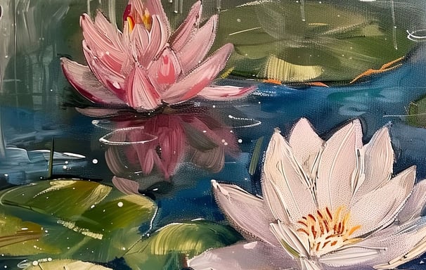 Frame-TV-Water-Lilies-Painting-Digital-Art-Quality